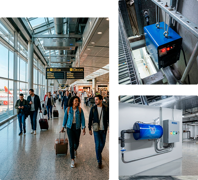Instalación de sistema de tecnología de ozono en ductos HVAC del Aeropuerto Internacional de Maiquetía por PHOENIXOZONO.